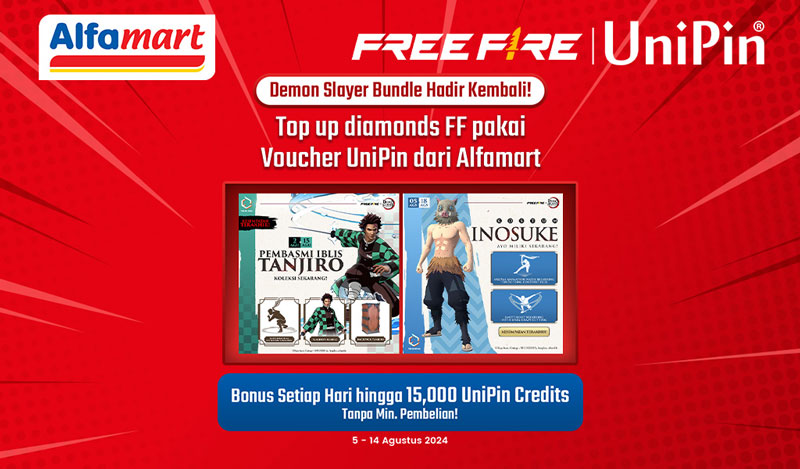 Top Diamond FF Pakai Voucher UniPin dari Alfamart, Dapat Bundle Spesial ...