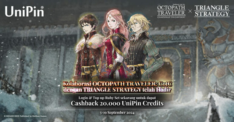 OCTOPATH TRAVELER x TRIANGLE STRATEGY: Top Up Ruby Set di UniPin & Raih ...