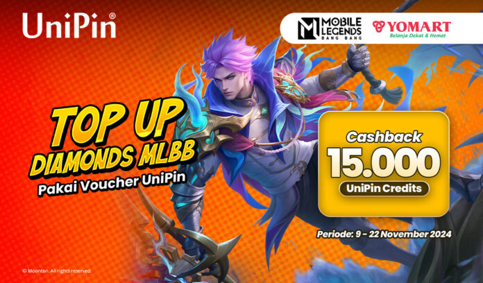 Beli Voucher UniPin di Yomart – Top Up Diamonds MLBB, Dapatkan Bonus hingga 15%