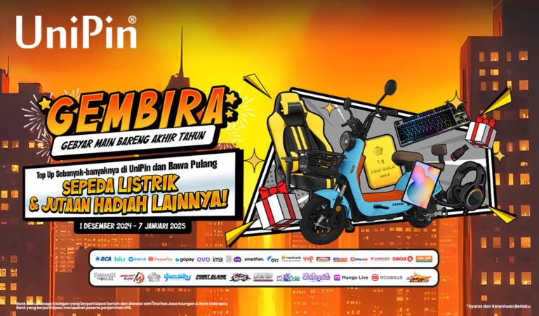 Gebyar UniPin di Akhir Tahun - Bawa Pulang Sepeda Listrik dan Jutaan Hadiah Lainnya