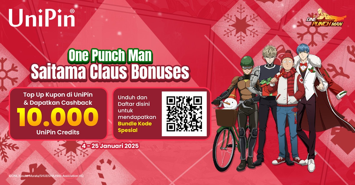 Top up kupon di UniPin & raih cashback 10K Credits + bundle kode! UniPin