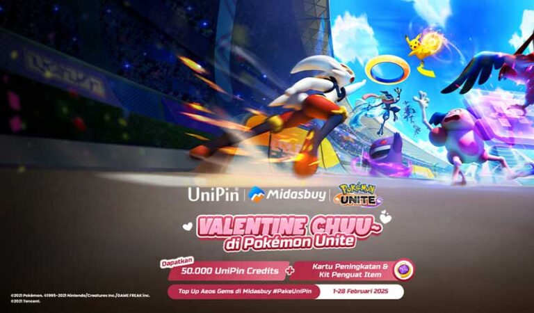 Top-Up-Pokémon-Unite-di-Midasbuy-#PakeUniPin,-Bonus-50K-UC!