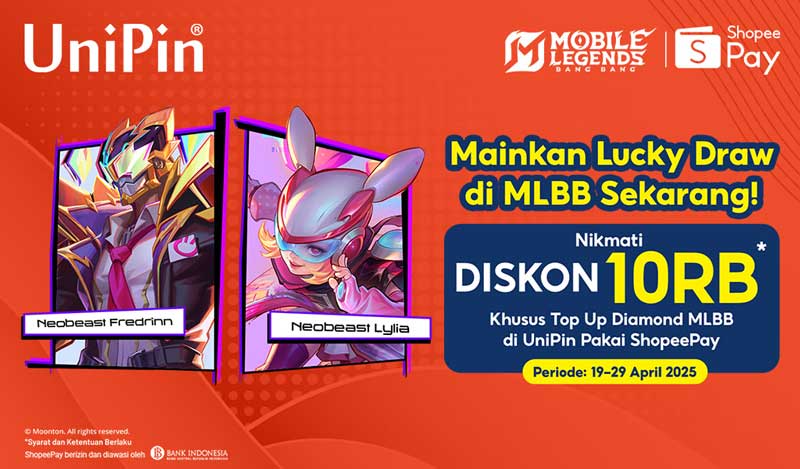 Draw Skin Series Neobeast! – Diskon 10K Top Up Diamond MLBB Pakai ShopeePay