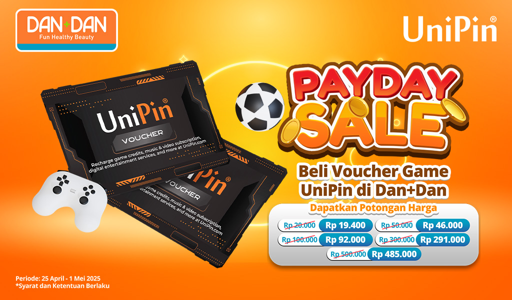 Main Game Makin Hemat! Beli Voucher Game di Dan+Dan! Dapatkan Discount hingga Rp.15.000!