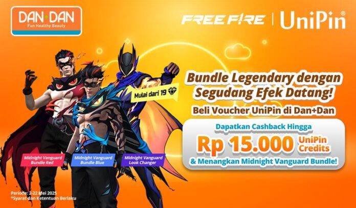 Beli Voucher UniPin di Dan+Dan, Cashback 15rb dan Bundle Legendary dengan Segudang Efek Datang!!