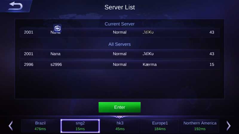Kumpulan Server ML Paling Sepi untuk Push Rank
