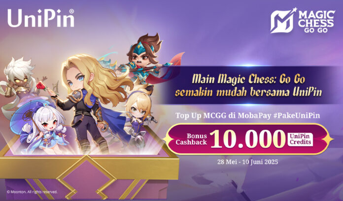 Magic Chess Go Go Hadir! Top Up via MobaPay, Bonus 10.000 UC