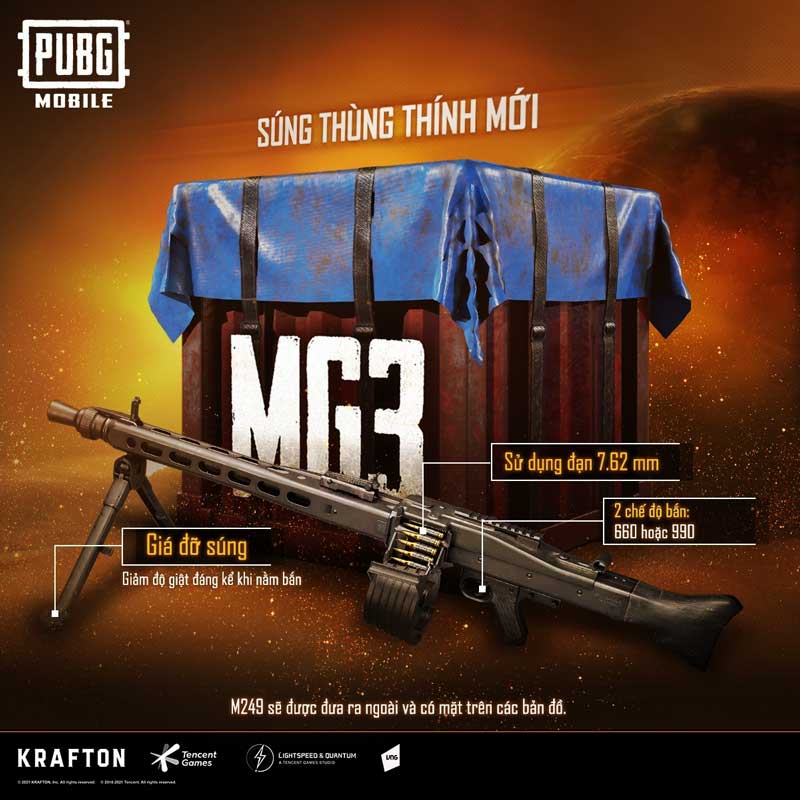 Senjata-MG3-vs-M249-PUBG-Mobile-Wallpaper