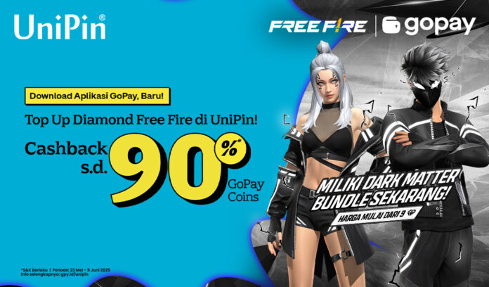 Top Up FF di UniPin, Klaim Dark Matter & Cashback 90%!