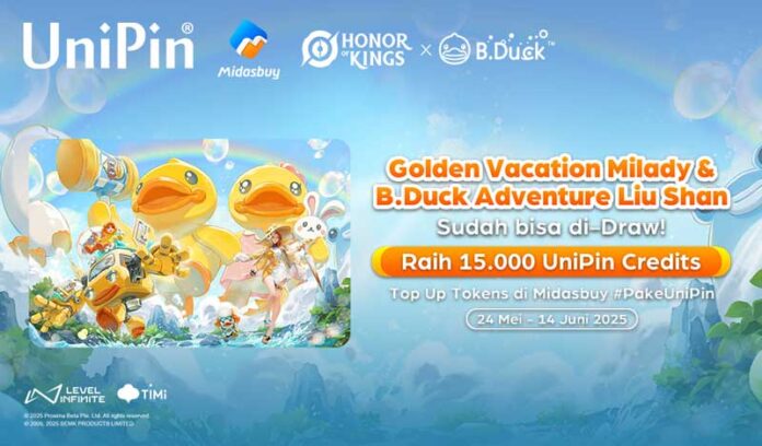 Top-Up-Honor-of-Kings-x-B.Duck-di-Midasbuy-#PakeUniPin,-Bonus-15K-UC