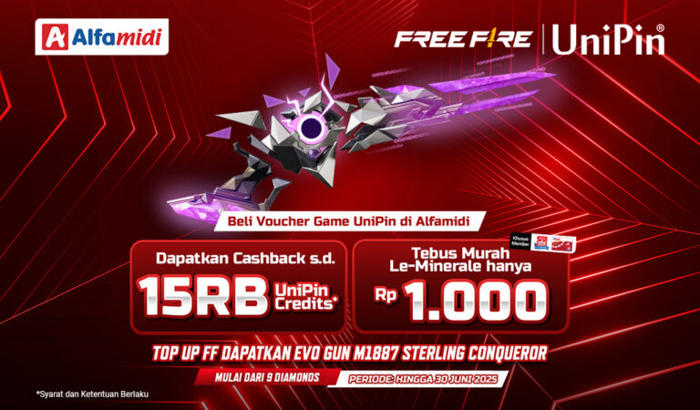 Beli Voucher UniPin di Alfamidi, Bonus Cashback & Item Keren!