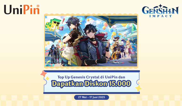 [Genshin Impact] Top Up Genesis Crystal di UniPin & Raih Diskon 15.000!