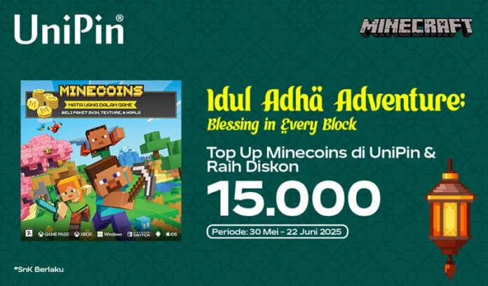 [Idul-Adha-Adventure]-Top-Up-Minecraft-di-UniPin,-Dapat-Diskon-15K