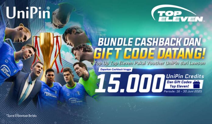 Kejutan Top Eleven! Beli Voucher UniPin di Lawson Bonus 15rb UC dan Special Gift Codes