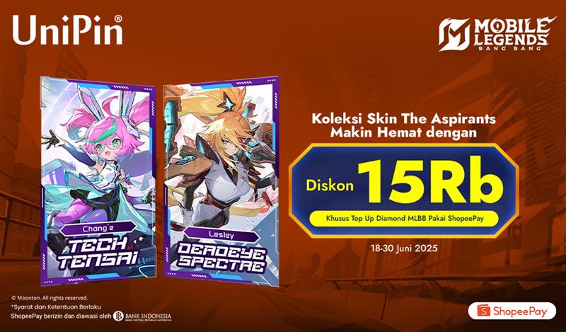 MLBB x ShopeePay: Diskon Rp15Rb untuk Skin MLBB Aspirant Terbaru