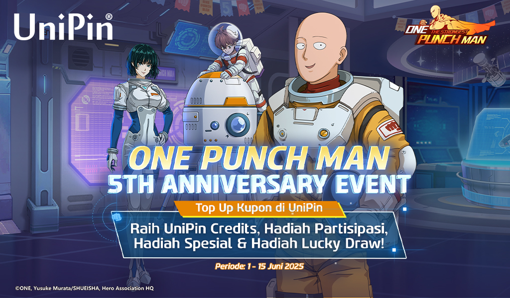 One Punch Man 5th Anniversary! Dapatkan Kupon & Cashback!