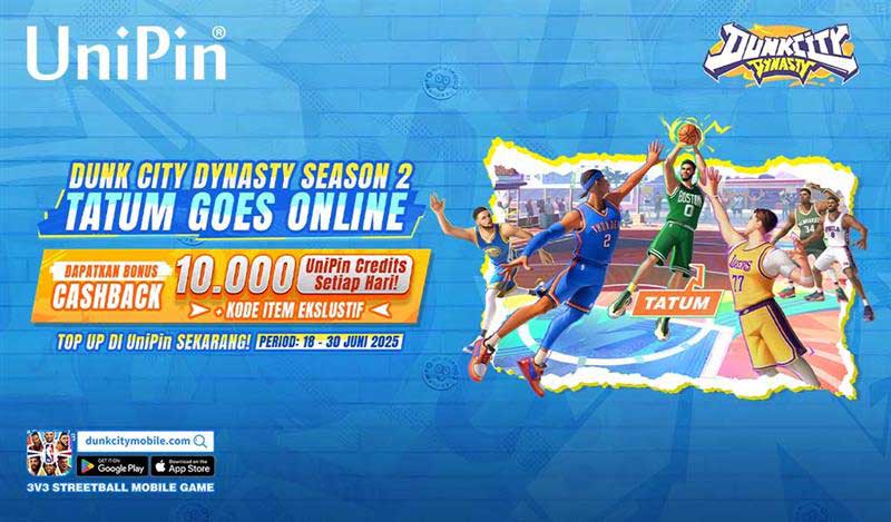 [Season 2] Dunk City Dynasty goes Online: Top Up di UniPin Ada Hadiah 10RB UC