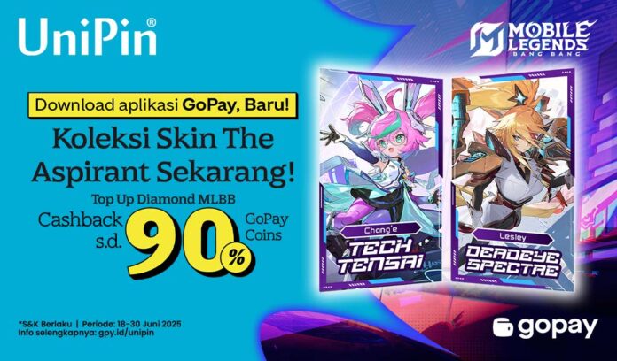 Skin Kolaborasi MLBB X The Aspirant! Ekstra Cashback 90% Top Up Diamond MLBB Pakai GoPay!