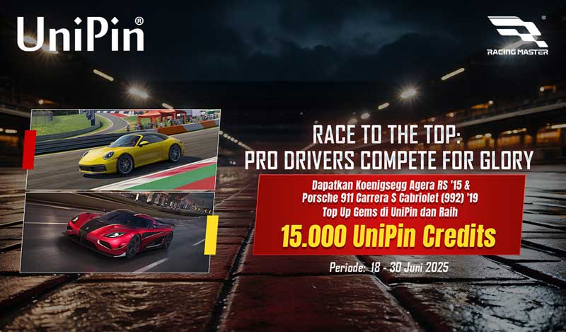 Top Up Gems Racing Master di UniPin & Raih 15.000 UniPin Credits