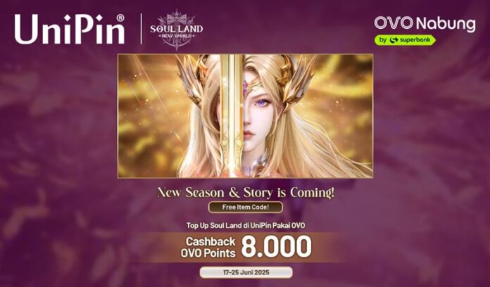 Top Up Soul Land Pakai OVO dan Dapatkan Cashback 8Rb OVO Points!