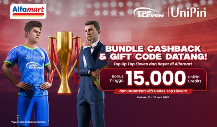 Top Up Top Eleven Bayar di Alfamart, Bonus 15rb UC dan Special Gift Codes Top Eleven!!