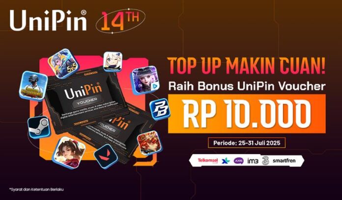 Bonus Voucher UniPin hingga 10Ribu dengan Top Up Game Pakai Pulsa!