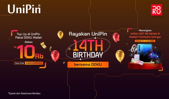 Rayakan #UniPin14Birthday Bareng DOKU Wallet! Diskon Spesial Rp10.000!
