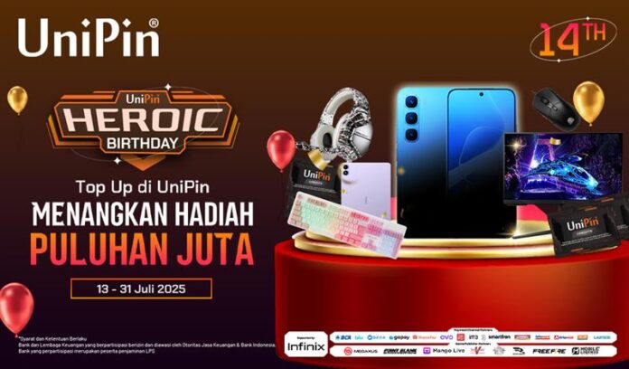 UniPin 14th Birthday! Top Up & Menangkan Puluhan Juta Rupiah