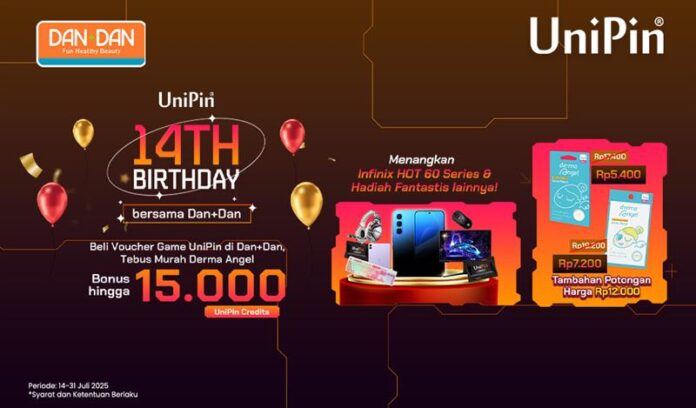 #UniPin14Birthday Rayakan Ulang Tahun UniPin dengan Kejutan Seru di Dan+Dan!