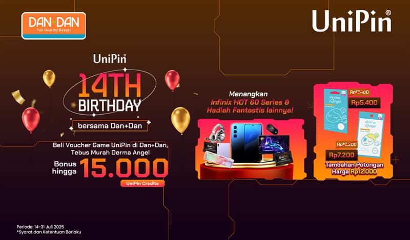 #UniPin14Birthday Rayakan Ulang Tahun UniPin dengan Kejutan Seru di Dan+Dan!