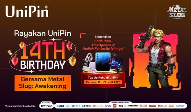 #UniPin14Birthday Top Up Metal Slug Awakening di UniPin Bawa Pulang Hadiah Fantastis & Kode Item Gratis!