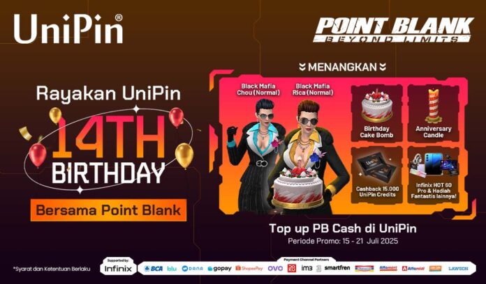 #UniPin14Birthday Top Up PB Cash di UniPin - Bawa Pulang Hadiah Fantastis & In Game Item Gratis!