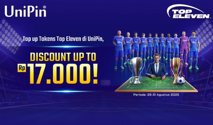 Top Up Tokens Top Eleven di UniPin, Diskon Rp17.000!