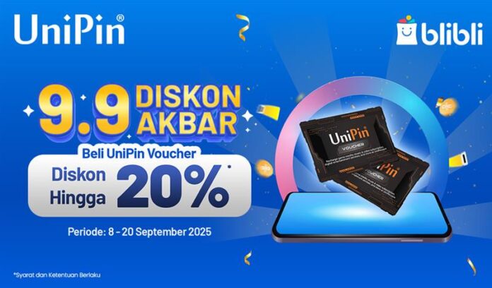 9.9 Diskon Akbar di Blibli Beli UniPin Voucher, Dapat Diskon hingga 20%!