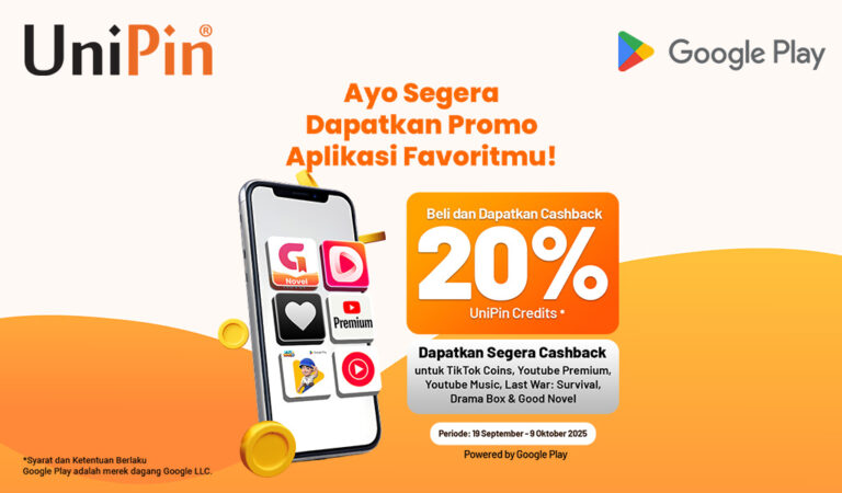 Ayo Segera Top Up Aplikasi Favoritmu dan Dapatkan Cashback 20%