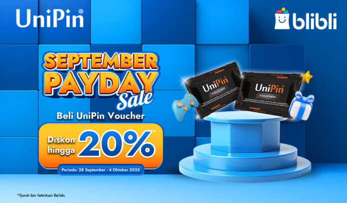 Blibli September Payday Sale! Diskon Hingga 20% untuk Unipin Voucher