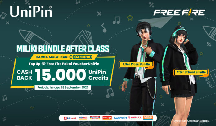 FF After Class Bundle Mulai 9 Diamond Nikmati Cashback 15rb Pakai Voucher UniPin!