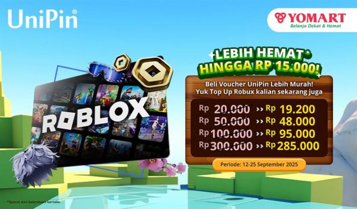 Lebih Hemat beli Voucher UniPin, Diskon Hingga Rp15.000 di Yomart!