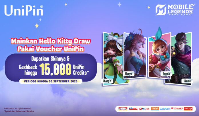 Mainkan Hello Kitty Draw di MLBB Pakai Voucher UniPin Cashback 15.000 UC