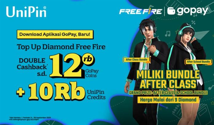 Miliki After Class & After School Bundle! Top Up FF Pakai GoPay Lebih Hemat s.d. 22Ribu!