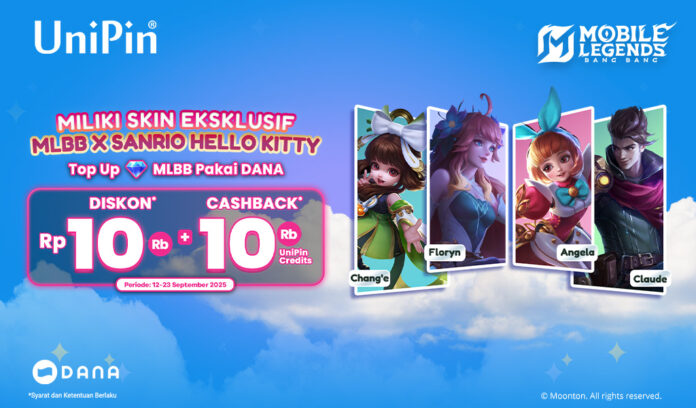 Miliki Skin Eksklusif MLBB x Hello Kitty! Double Rewards 22Ribu Top Up Pakai DANA!