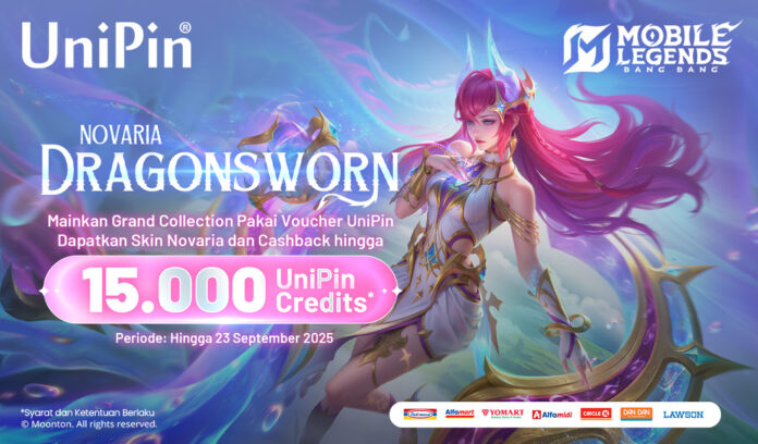 Miliki Skin Novaria Dragonsworn di MLBB Pakai Voucher UniPin, Cashback 15.000 UC!