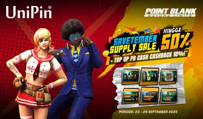 Savetember Supply Sale Point Blank Hingga 50% + Dapatkan Cashback 10% UC!