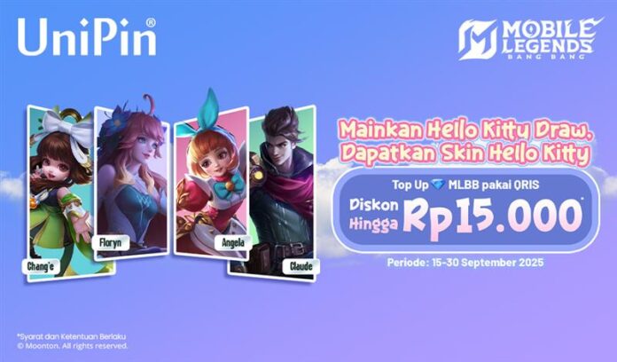 Top Up Diamonds MLBB pakai QRIS dapatkan diskon hingga 15rb di UniPin!