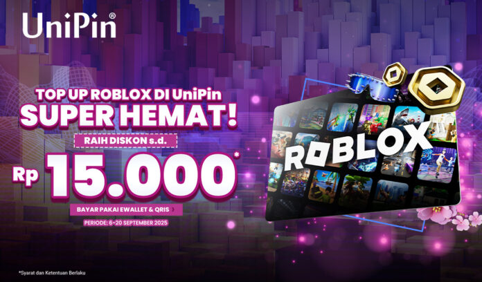 Top Up Roblox #PakeUniPin! Diskon 15Ribu dengan Bayar Pakai Ewallet & QRIS!