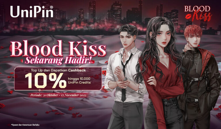 Blood Kiss Hadir di UniPin! Top Up Sekarang & Dapat Cashback 10.000!