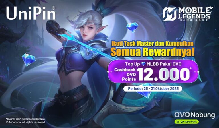 Kumpulkan Diamond Kuning Sebanyak-banyaknya! Top Up MLBB di UniPin Pakai OVO, Cashback 12Ribu OVO Points!