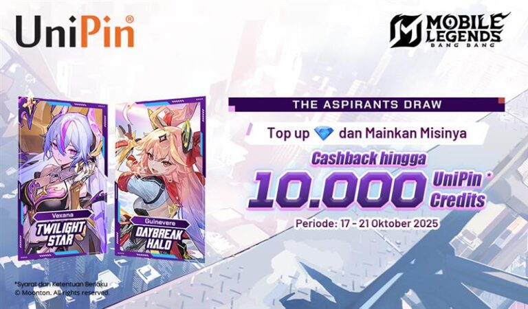 Mainkan Task Master The Aspirants Draw di MLBB Pakai Voucher UniPin, Bonus 15.000 UC!
