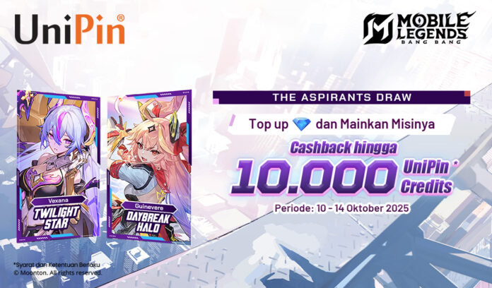 Mainkan Task Master The Aspirants Draw di MLBB Pakai Voucher UniPin, Bonus 15.000 UniPin Credits!