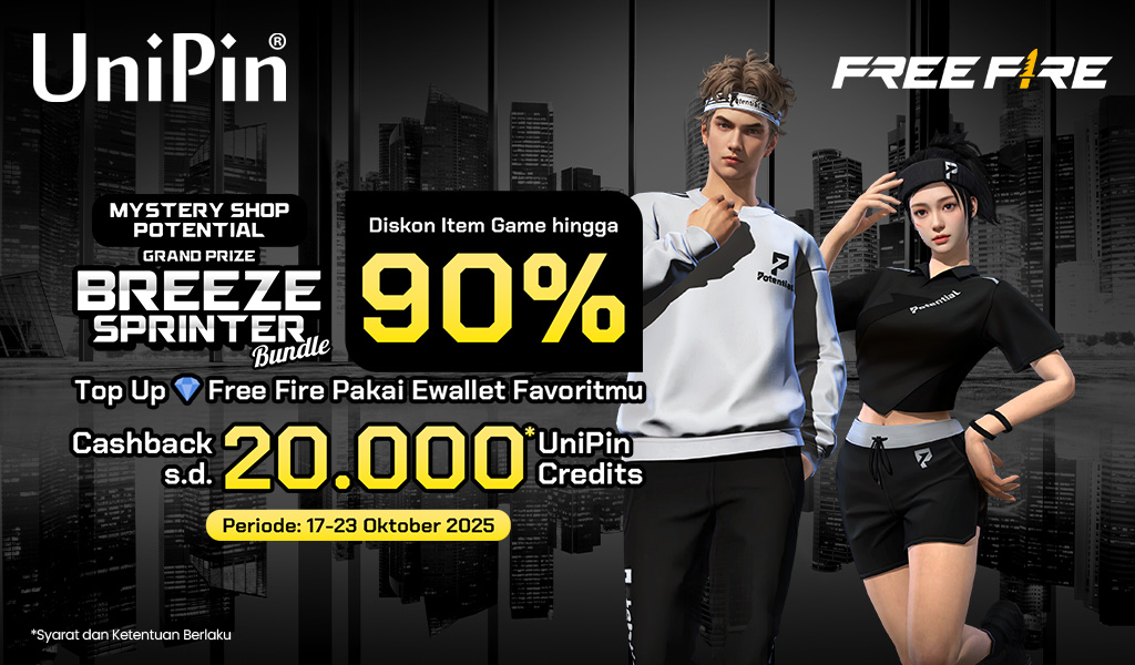 Mystery Shop FF Datang Lagi! Ekstra Hemat hingga 20.000 dengan Top Up Diamond Pakai e-Wallet!